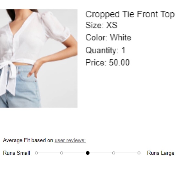 Express Cropped Tie Front Top NWT - Picture 16 of 16